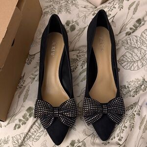 J. Crew Black Studded Bow Heels Make an Offer 😊